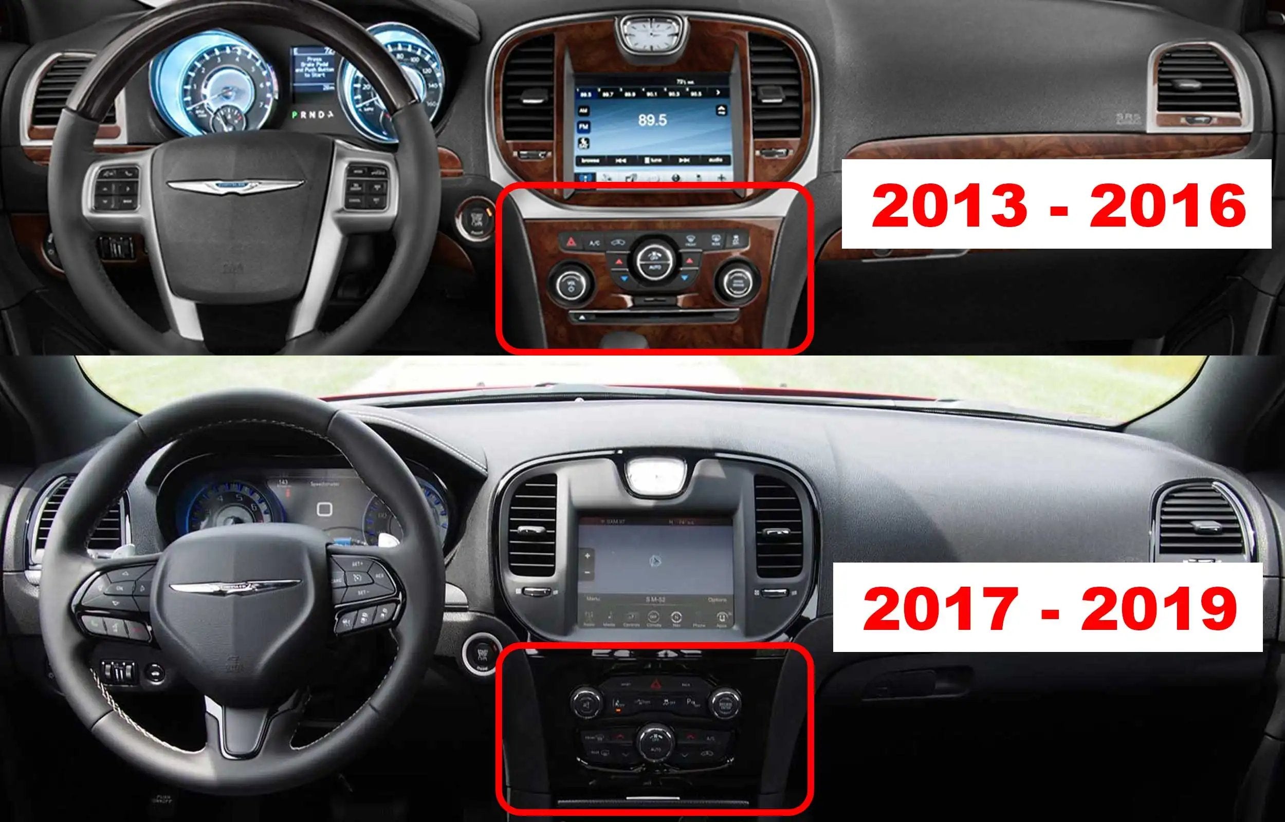 2013 - 2019) Chrysler 300C Tesla Style Android | GPS | WIFI | BT