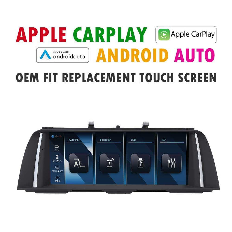 (LINUX) 2010 - 2016 BMW 5 Series F10 F11 Replacement 10.25″ In Dash BMW Screen | Built-in Apple CarPlay Android Auto | USB Multimedia System