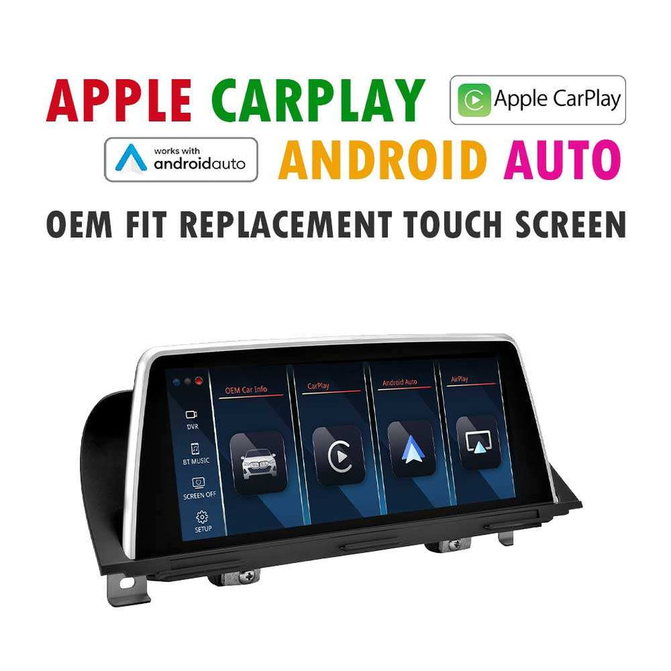 (LINUX) 2010 - 2016 BMW 5 Series F10 F11 Replacement 10.25″ / 12.3" Pop Out BMW Screen | Built-in Apple CarPlay Android Auto | USB Multimedia System