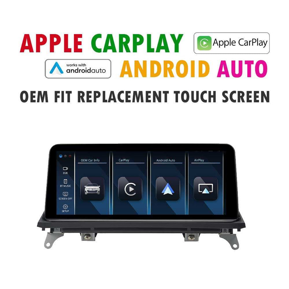 (LINUX) 2010 - 2013 BMW X5 E70 Replacement 10.25″ / 12.3" BMW Screen | Built-in Apple CarPlay Android Auto | USB Multimedia Original CIC System