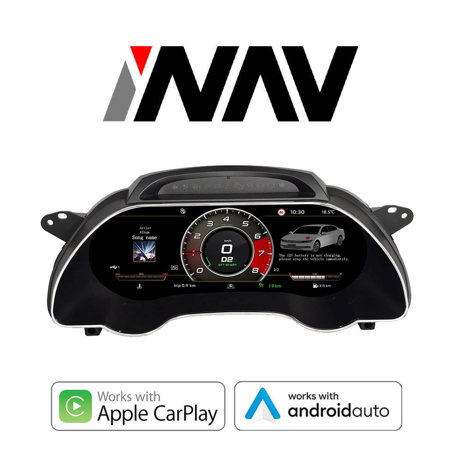 2009 - 2016 Audi A5 / S5 / RS5 OEM FIT Digital Audi Digital Cluster with Built-in Apple CarPlay / Android Auto Dashboard Gauge Cluster