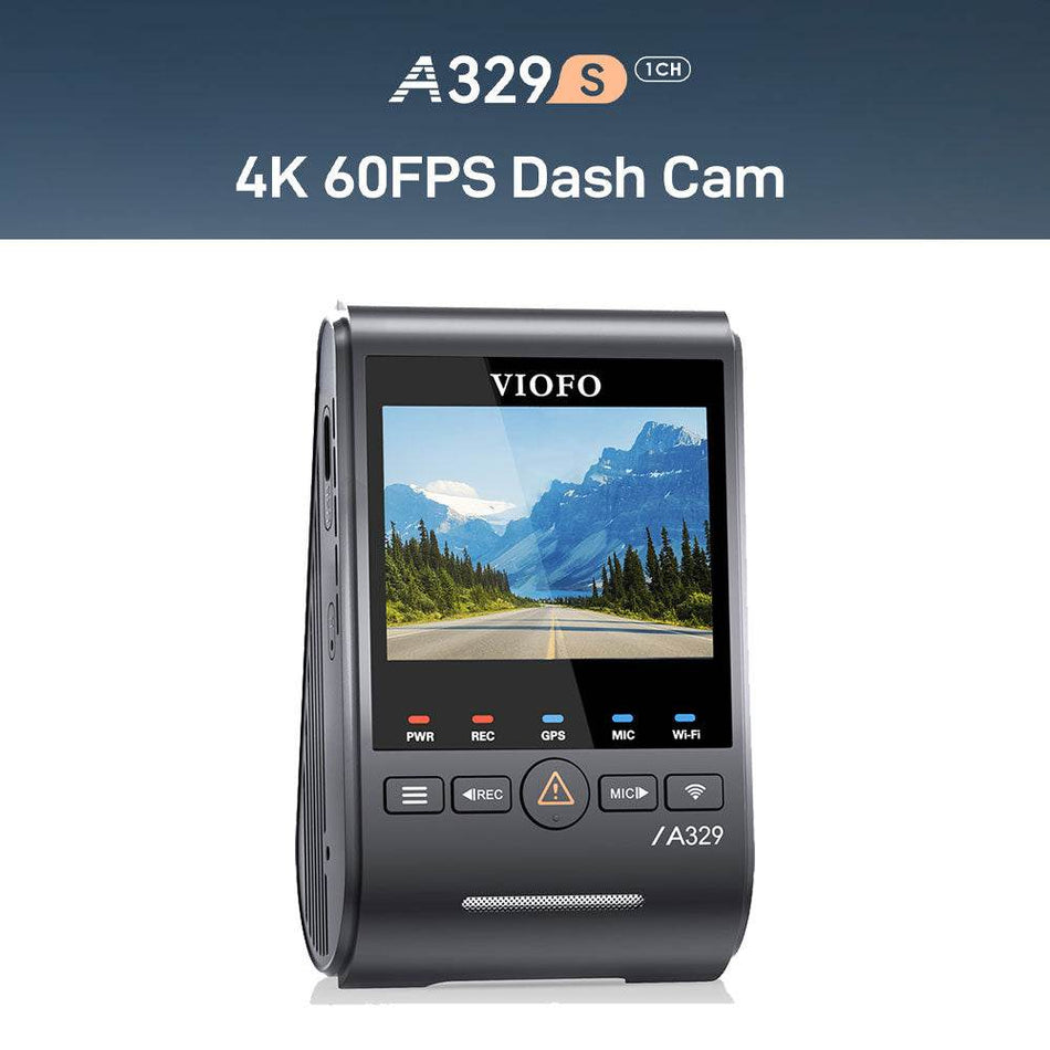 VIOFO A329S 1CH 4K 60FPS Wi-Fi 6 HDR Dash Cam with Sony STARVIS 2 Sensor, Support SSD Storage, Low Power Impact Detection, Hybrid Parking Recording